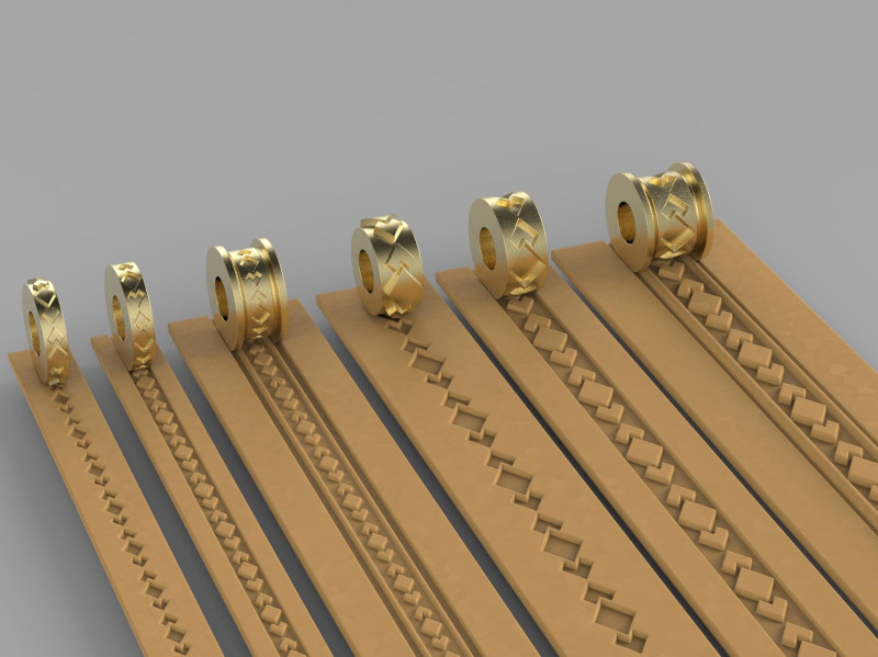 Texture Rollers Wheels for Leather Clay Patterns Ornament for Jewelery T602 3D Принт Модель .c4d .max .obj .3ds .fbx .stl .blend