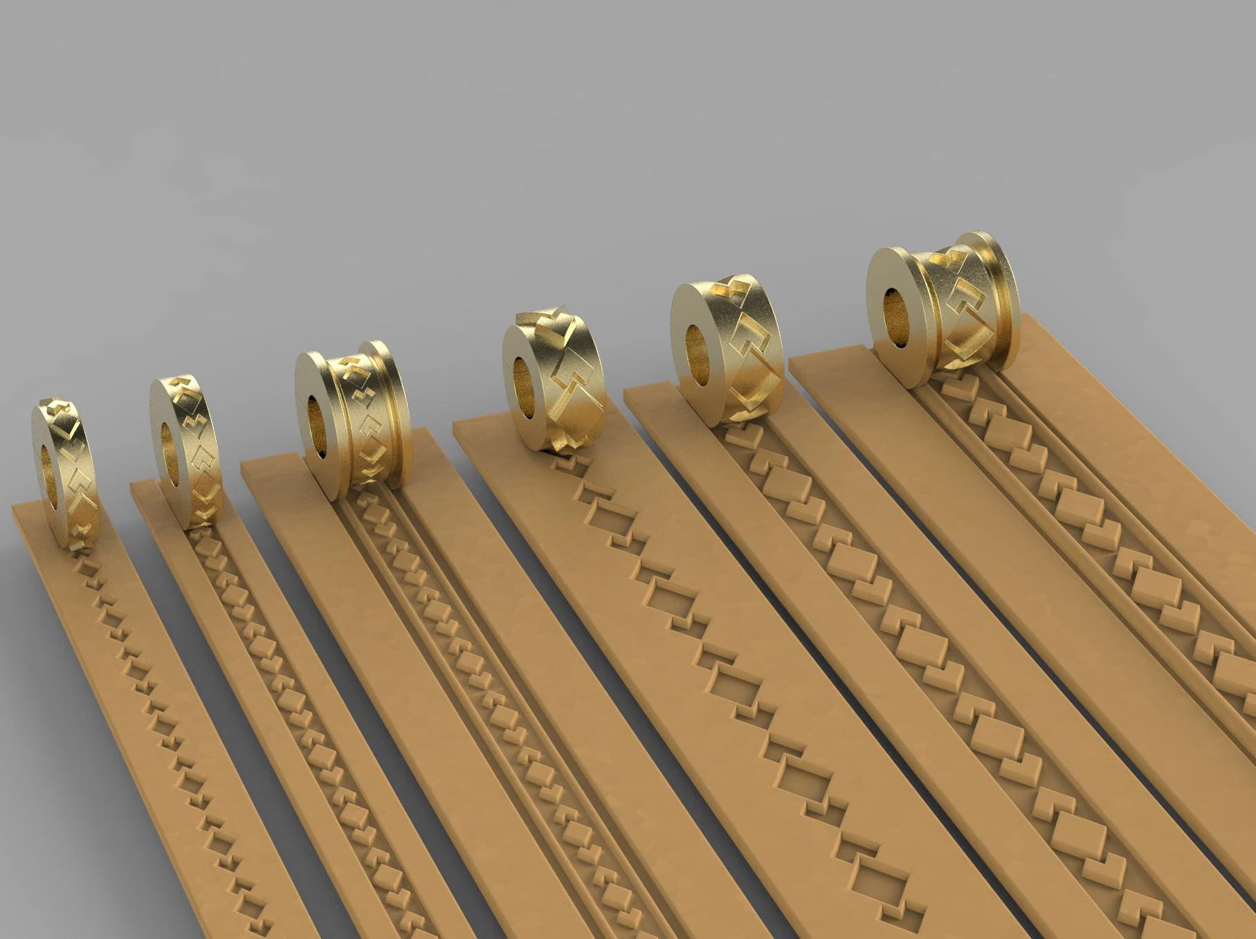 Texture Rollers Wheels for Leather Clay Patterns Ornament for Jewelery T602 3D Print Model .c4d .max .obj .3ds .fbx .stl .blend 