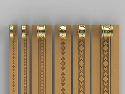 Texture Rollers Wheels for Leather Clay Patterns Ornament for Jewelery T602 3D Print Model