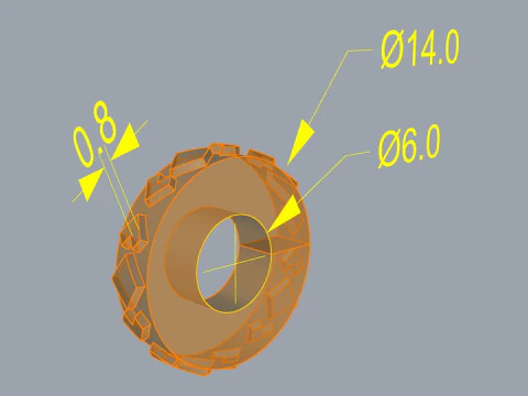 Texture Rollers Wheels for Leather Clay Patterns Ornament for Jewelery T602 3D Print Model