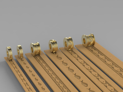 Texture Rollers Wheels for Leather Clay Patterns Ornament for Jewelery T603 3D Принт Модель