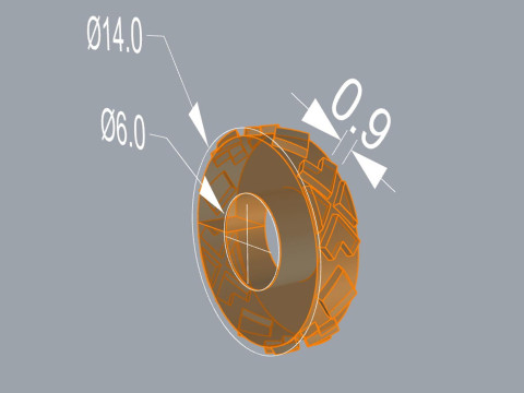 Texture Rollers Wheels for Leather Clay Patterns Ornament for Jewelery T604 Modello di stampa 3D