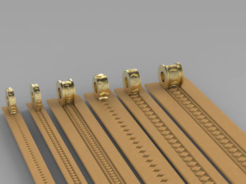 Texture Rollers Wheels for Leather Clay Patterns Ornament for Jewelery T606 3D Print Model