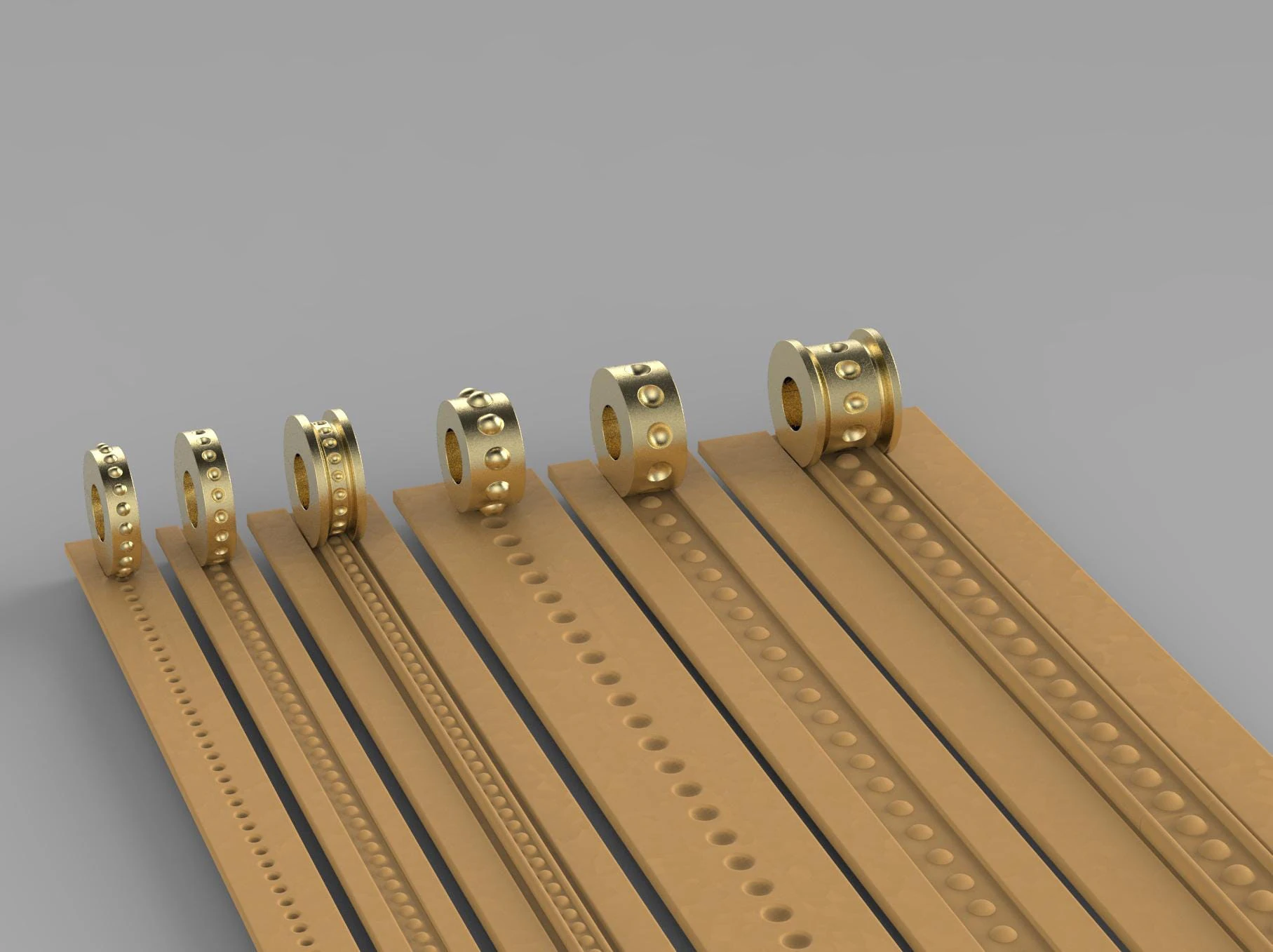 Texture Rollers Wheels for Leather Clay Patterns Ornament for Jewelery T607 3D Print Model .c4d .max .obj .3ds .fbx .stl .blend