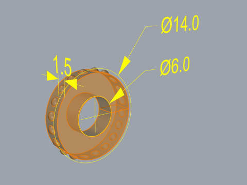 Texture Rollers Wheels for Leather Clay Patterns Ornament for Jewelery T607 Modello di stampa 3D