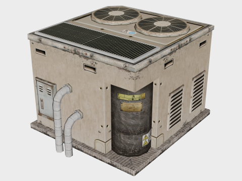 25 in 1 Stylized Rooftop Air Conditioners Collection - Game Assets - Low Poly 3D 모델