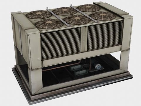 25 in 1 Stylized Rooftop Air Conditioners Collection - Game Assets - Low Poly 3D 모델