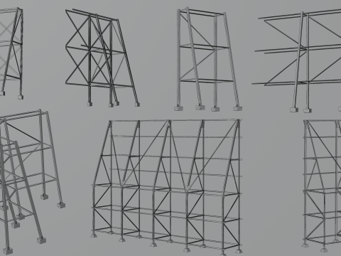 121 in 1 Rooftop Props Mega Pack - Game Assets - Low Poly Modelo 3D
