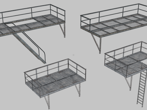 121 in 1 Rooftop Props Mega Pack - Game Assets - Low Poly Modelo 3D
