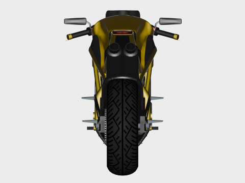 Furyblade 1100X - High Poly Sport Motorcycle Modelo 3D