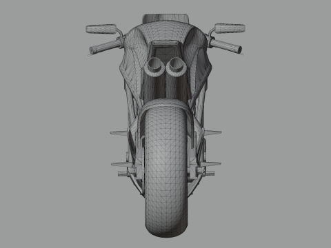 Furyblade 1100X - High Poly Sport Motorcycle Modelo 3D
