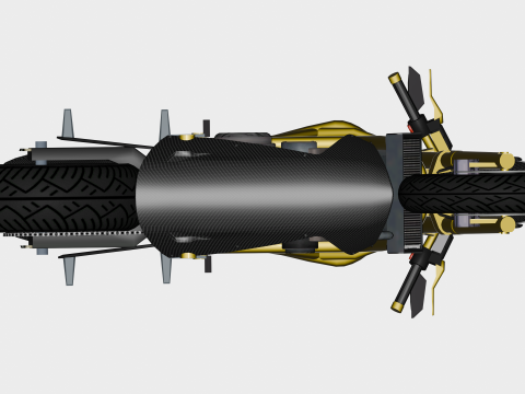 Furyblade 1100X - High Poly Sport Motorcycle Modelo 3D