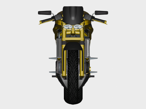 Furyblade 1100X - High Poly Sport Motorcycle Modelo 3D