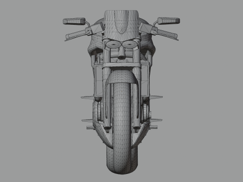Furyblade 1100X - High Poly Sport Motorcycle Modelo 3D
