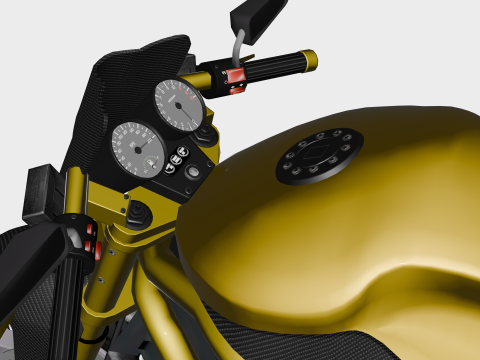Furyblade 1100X - High Poly Sport Motorcycle Modelo 3D