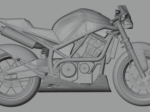 Furyblade 1100X - High Poly Sport Motorcycle Modelo 3D