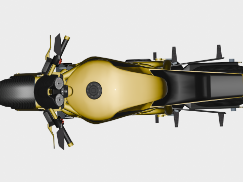 Furyblade 1100X - High Poly Sport Motorcycle Modelo 3D