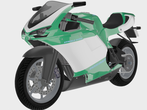 Strale 848X - High Poly Sportbike 3D 模型