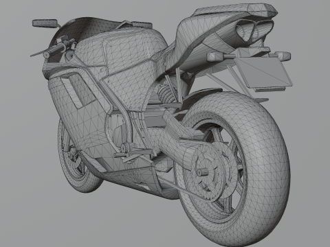 Strale 848X - High Poly Sportbike 3D 模型