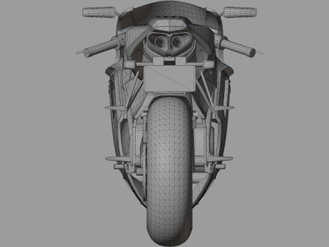 Strale 848X - High Poly Sportbike 3D 模型