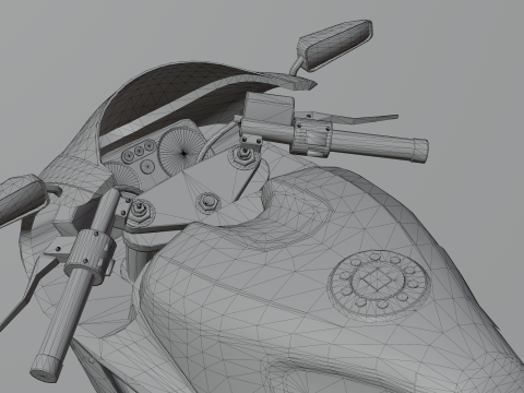 Strale 848X - High Poly Sportbike 3D 模型