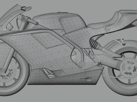 Strale 848X - High Poly Sportbike 3D 模型