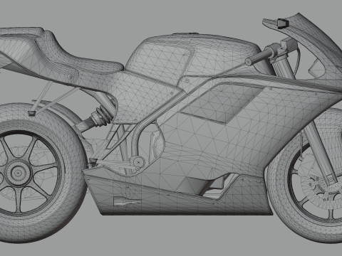 Strale 848X - High Poly Sportbike 3D 模型