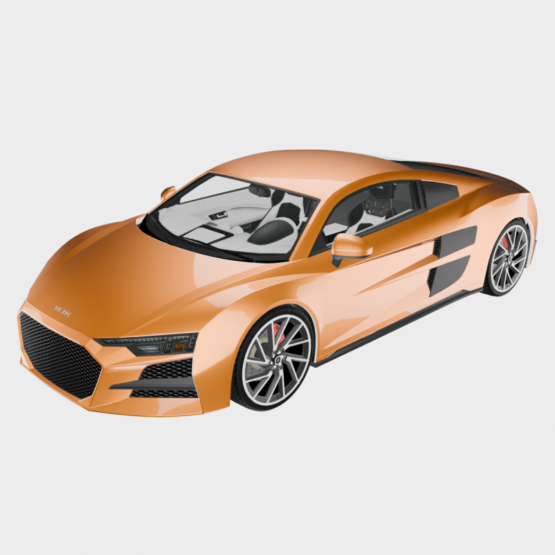 Virex R8X - High Poly Sports car Modello 3D .c4d .max .obj .3ds .fbx .stl .blend