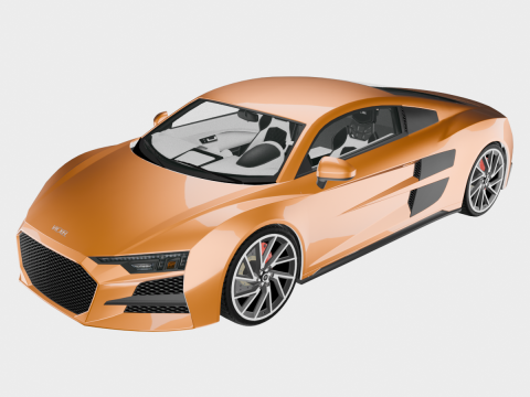 Virex R8X - High Poly Sports car 3D-Modell