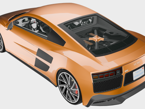 Virex R8X - High Poly Sports car Modello 3D
