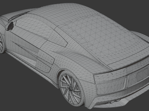 Virex R8X - High Poly Sports car Modello 3D