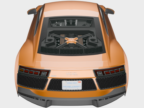 Virex R8X - High Poly Sports car Modello 3D