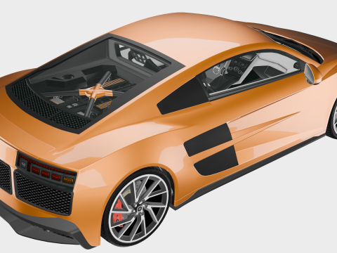 Virex R8X - High Poly Sports car Modello 3D