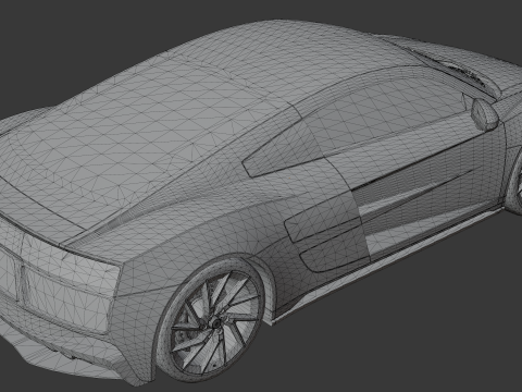 Virex R8X - High Poly Sports car Modello 3D