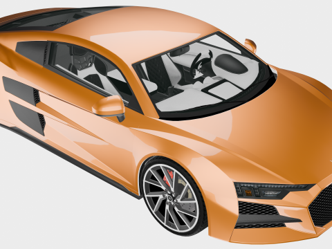 Virex R8X - High Poly Sports car Modello 3D