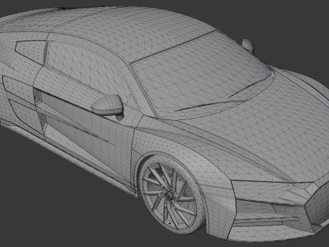 Virex R8X - High Poly Sports car Modello 3D