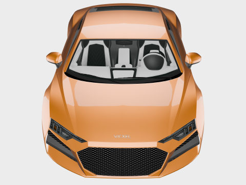 Virex R8X - High Poly Sports car Modello 3D