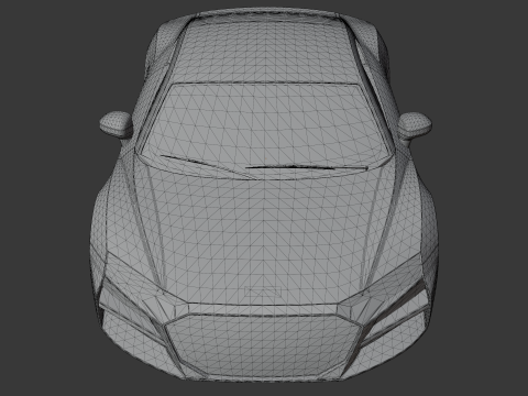 Virex R8X - High Poly Sports car Modello 3D