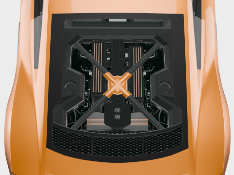 Virex R8X - High Poly Sports car Modello 3D