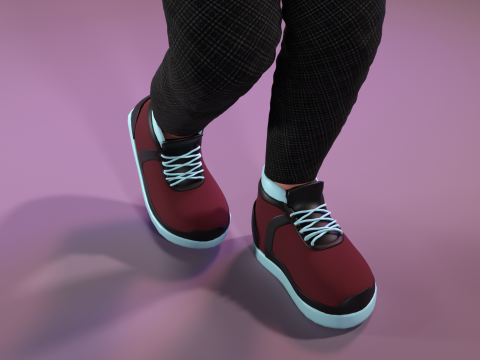 Stylized low poly kid character 3D 모델