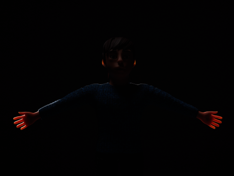 Stylized low poly kid character 3D 모델