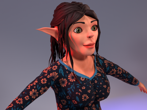 Stylized Family Pck Characters 3D Модель
