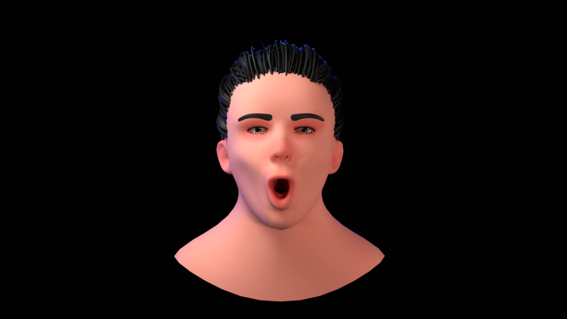 3d low poly head 3D 模型 .c4d .max .obj .3ds .fbx .stl .blend 