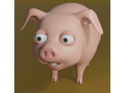 Stylized Pig Modelo 3D