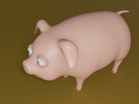Stylized Pig Model 3D
