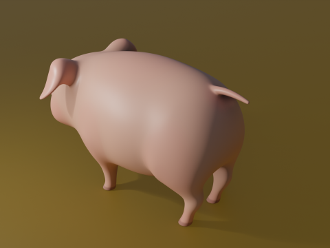 Stylized Pig Model 3D