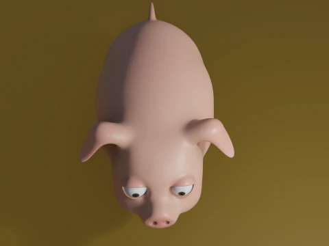 Stylized Pig 3D Model