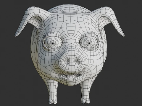 Stylized Pig 3D Model