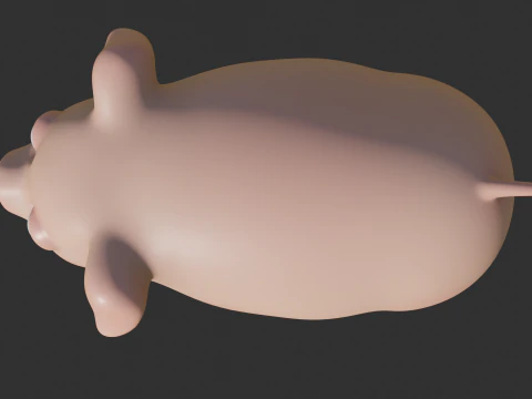 Stylized Pig 3D Model