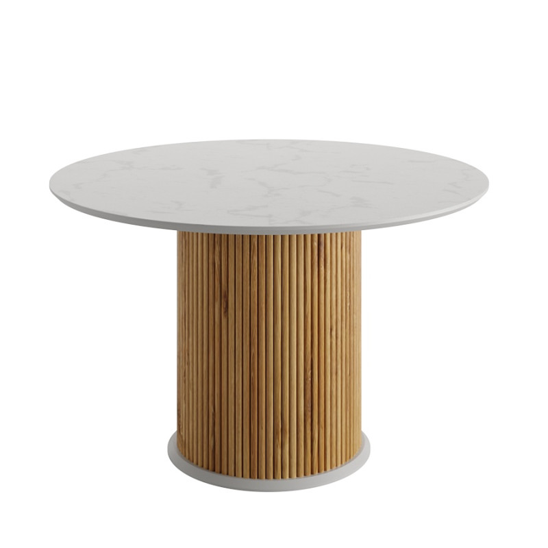 Round wooden dining table Model 3D .c4d .max .obj .3ds .fbx .stl .blend 